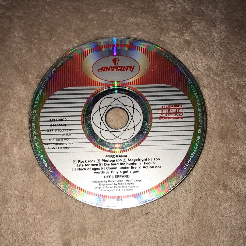 1983 Mercury Def Leppard Pyromania 💿💕
